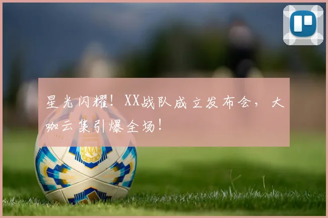 星光闪耀！XX战队成立发布会，大咖云集引爆全场！
